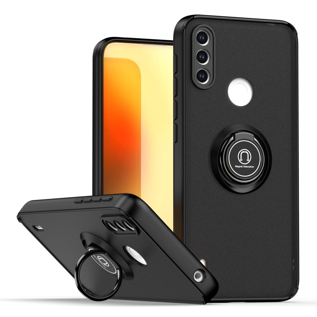 Fall prevention Armor Matte Case for Motorola Moto E7 PPWER E7i POWER 2021 Ring Stand Shockproof Cover