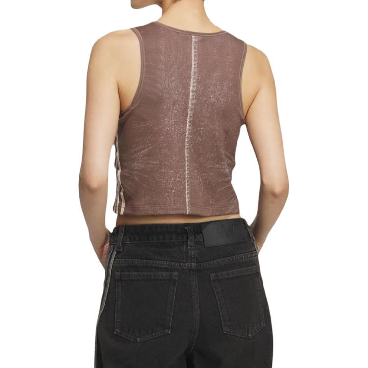 adidas Originals Fake Denim Padded Tank Fashion Sleeveless Sports Vest Women Tops KE3892