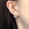 Cosmic Star Light Luxury High-End Stud Earrings Zircon Saturn Niche Design Personalized Metal Simple Female Zircon Earrings