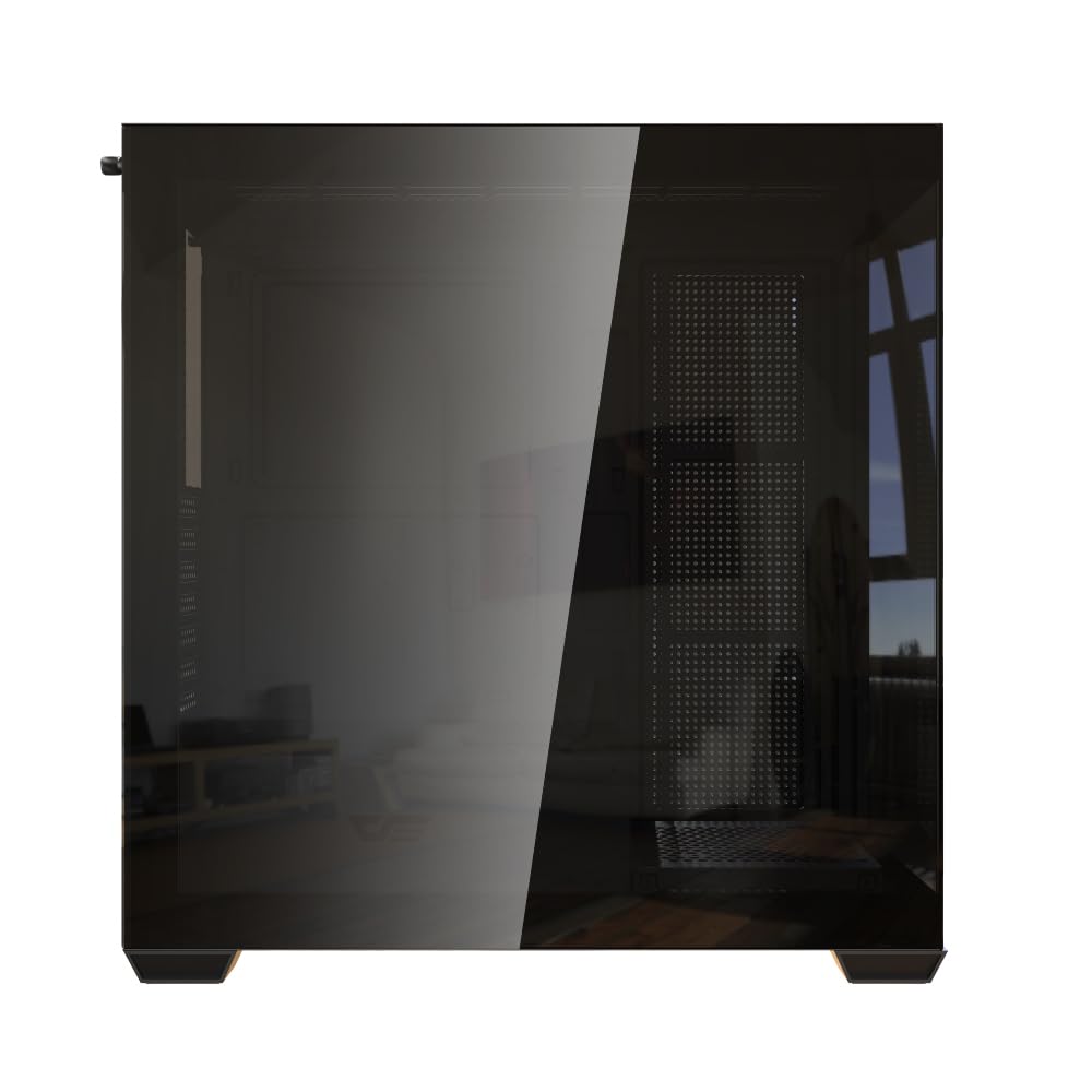 darkFlash DS900 SHINE Pillarless ATX Case with Transparent Mirror Panel DS900SHINE+TYPE-C BLACK