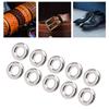 10PCS Eyelets Grommets Silver Color Alloy 17.4mm Inner Diameter Round Shape Double Sided Crimping Bo