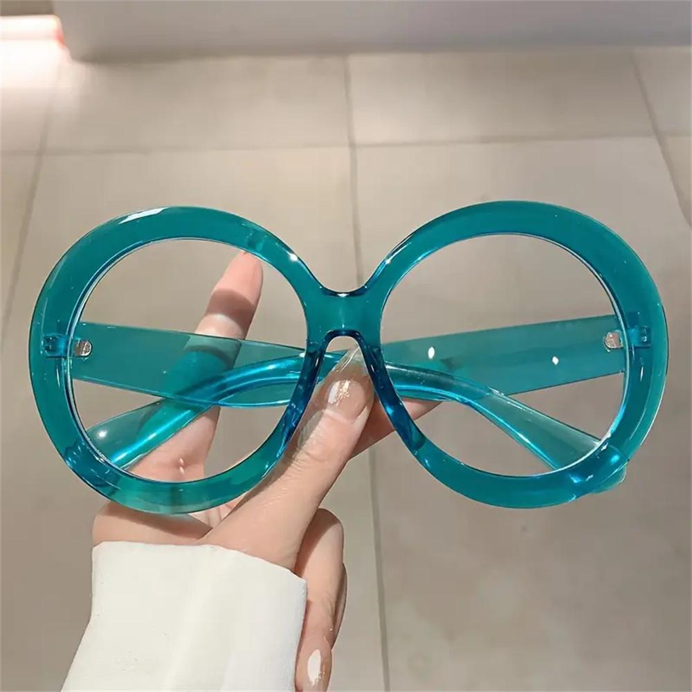 

Большие круглые прозрачные линзы очков желе цвета стильные модные очки сувениры для вечеринок декоративные очки для женщин мужчин забавный доступ