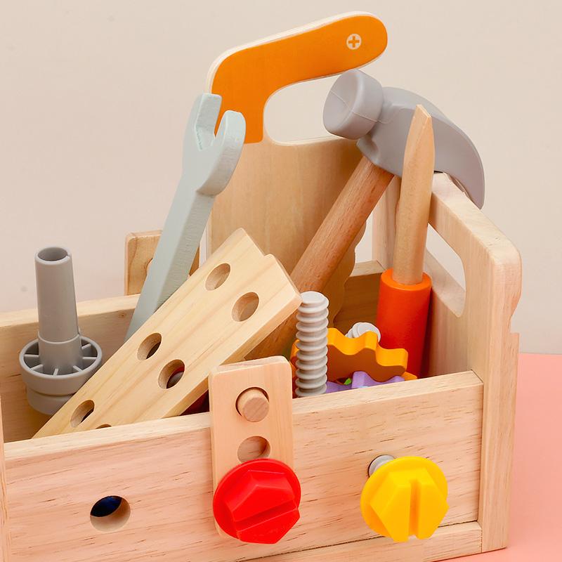 Children's Simulation Repair Toolbox, Early Education Educational Toy for Assembling Nuts and Screws