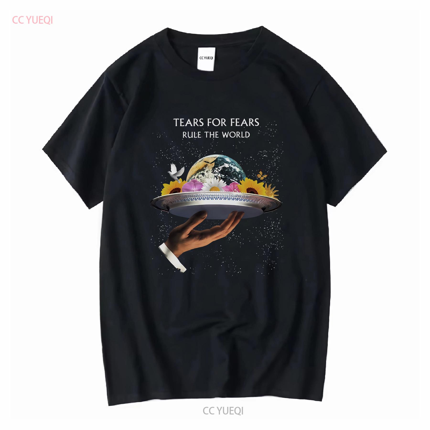 

Vinatge Tears For Fears Rule the World Black T Shirt vintage Washed Casual Versatile Unisex Breathable Stretched fashion 4XL
