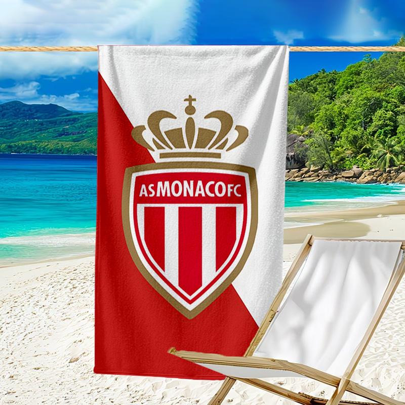 Monaco Football Club Printed Beach Towel, Super Soft Microfiber, Perfect Gift Birthday, for Pool, Beach, Travel, for Family and Friends