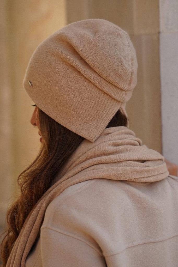 Women' Woolen Winter Hat in Sand Color Kamea-Iris