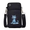 Morsom Anime Cat Liten Messenger Bag Hengende Neck Mynt Veske Vertikal Håndveske Kvinner Mobiltelefon Vesker Cartoon Small Crossbody Bag