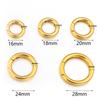 1Pc 16/18/20/24/28mm Stainless Steel O Ring Spring Clasps Round Snap Carabiner Hook Buckle Connector DIY Keychain Jewelry Making