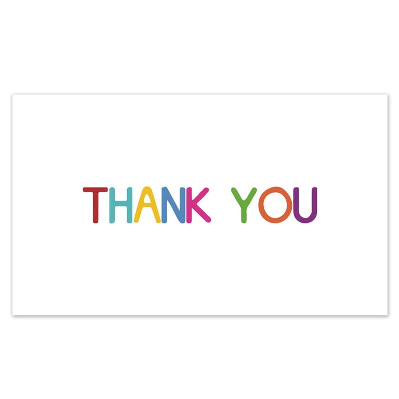 Pink 'Thank You' Cards - 50 Sheets/Pack for Gift Boxes, Decorations, and Postcards