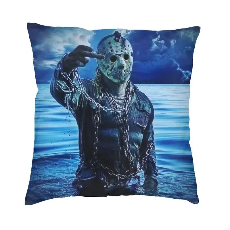 Horror Movie Character Killer Throw Pillow Cover Home Decor 3D Print Halloween Film Cushion Covers For Sofa Bedding Pillowcase