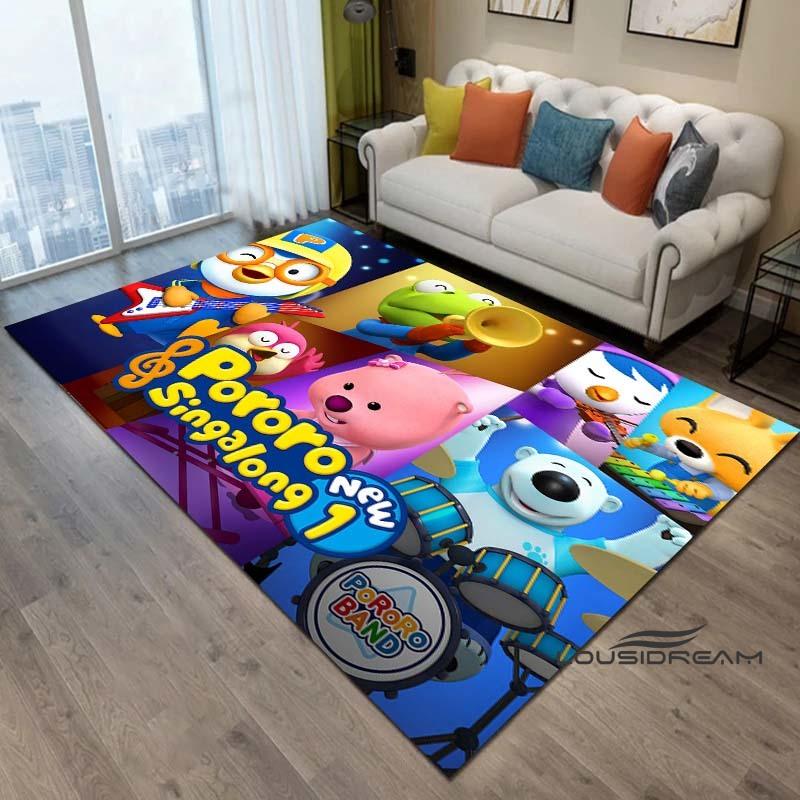 2026 Tappeti con Motivo a Forma di Pesce Carino P-Pororo-Park 15 Misure Tappetino per Pavimento Soggiorno Camera da Letto Comodino Tappeto Area Tappeto per Giochi Camera dei Bambini Decorazione per la Casa