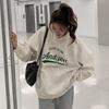 Baumwollhaltiger Harajuku Windpullover Damen Ins Locker Lässige Oberteile Hongkong Wind Unterhemd Studenten Mode Retro Vielseitiges Sweatshirt
