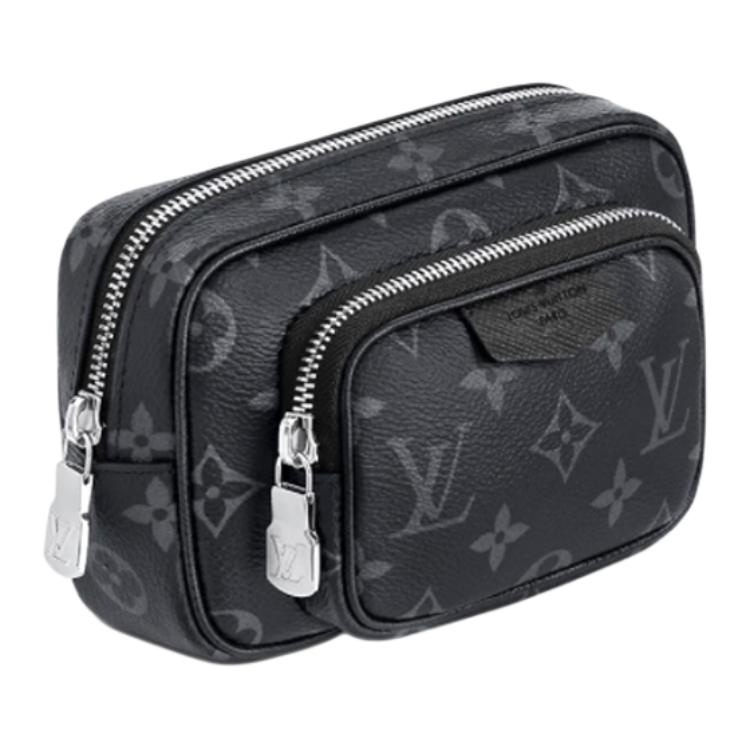 Louis Vuitton Monogram Canvas And Leather Handheld Crossbody Bag Small Men bags Black M30755