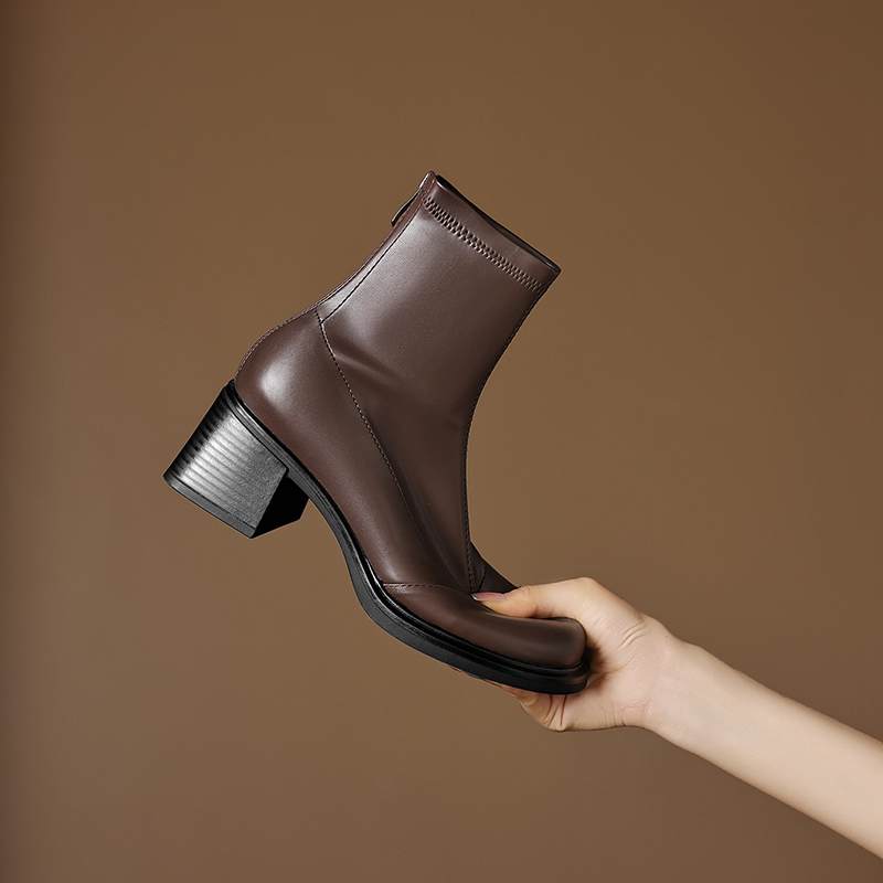 Krazing Pot Microfiber Winter Round Toe Modern Platform Size 33 Boots Size 43 Office Lady Women Fashion Ankle Boots