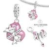 925 Silver Cute Kitten Lucky Cat Charm Can Be Opened Bead Pendant Fit Original Bracelet DIY Women Jewelry Gifts