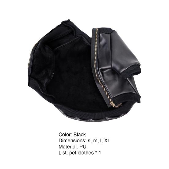 Yousheng Haustierjacke Reißverschluss Design Winddicht Mode Hund Kunstleder Jacke Mantel für Französische Bulldogge