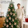 Scene Hanging Ornament, 2D Flat Christmas Tree Decoration for Holiday Home Decor