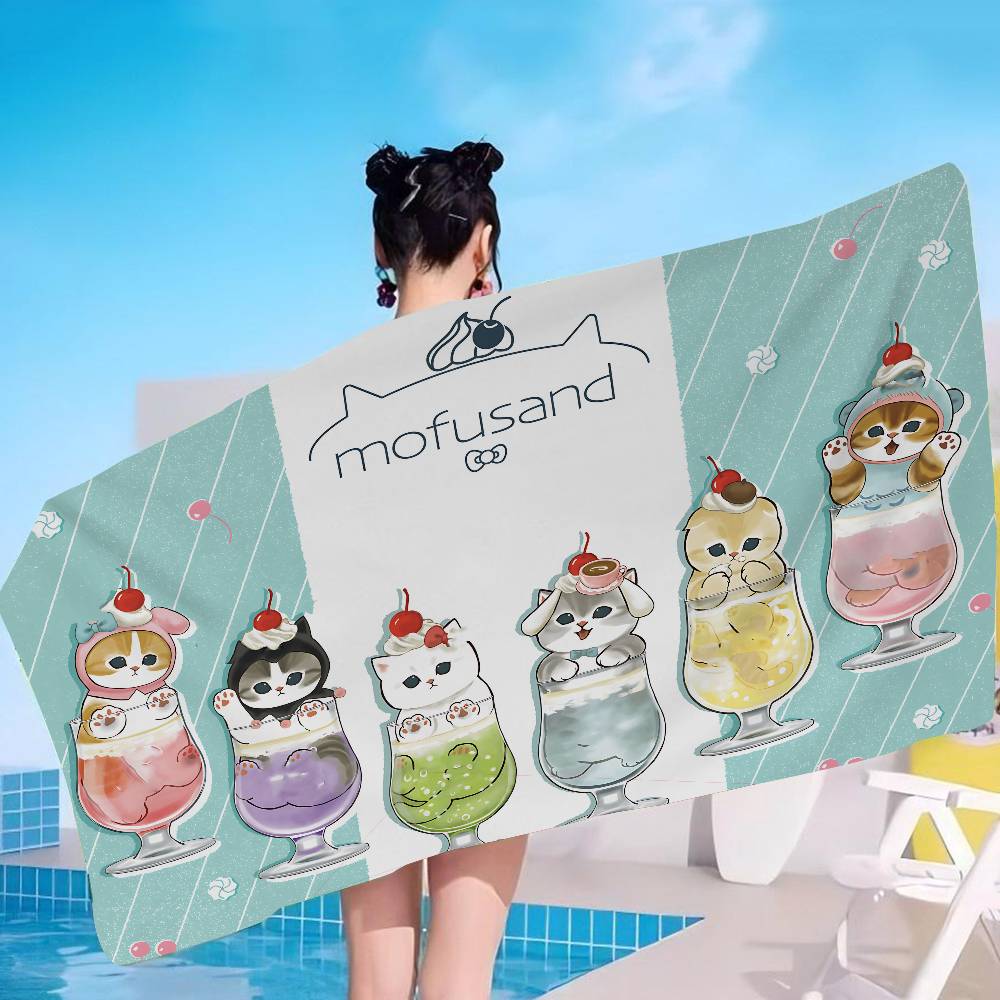 Cartoon Cute M-Mofusand Microfiber Beach Towel Absorbent Quick Dry Soft Yoga Swimming Resort Mountain Climbing Towel
