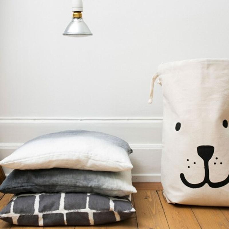 Portable Kids Room Cloth Organizers Bag Sturdy Canvas Materials Toy Storage Solution