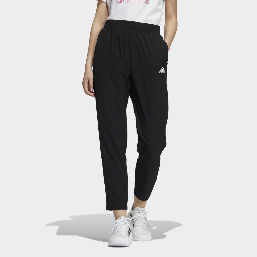 Adidas Training Spliced Breathable Woven Knitted Sports Pants Women Pants Black H09724