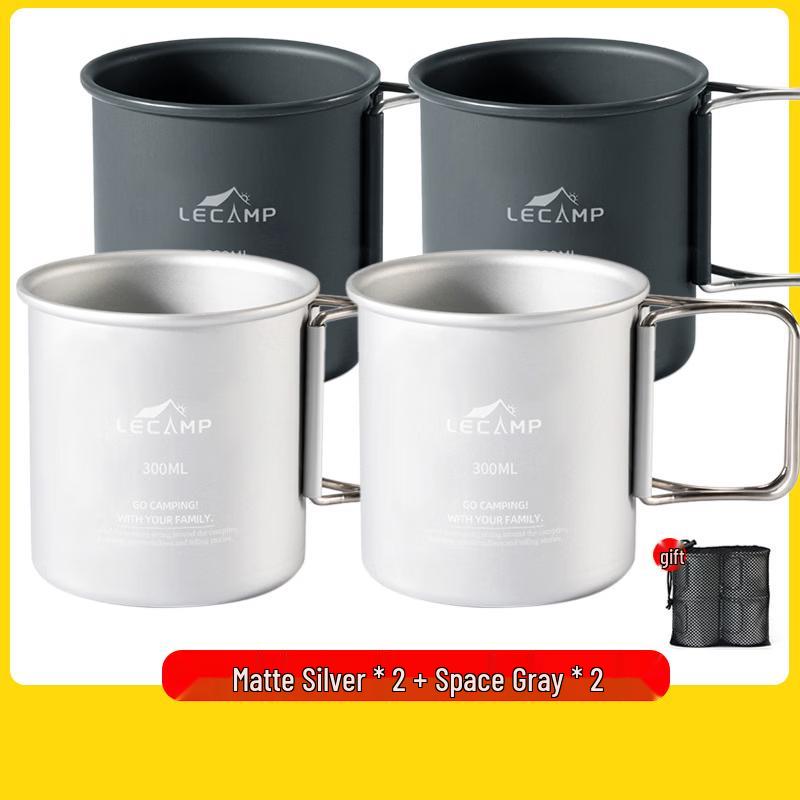 OEING Portable Ultralight Folding Aluminum Camping Cup