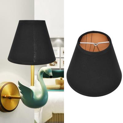 6PCS Black&Gold Lamp Cover Clip On Design Small Lamp Shades Modern Lampshade  Chandelier Replacement