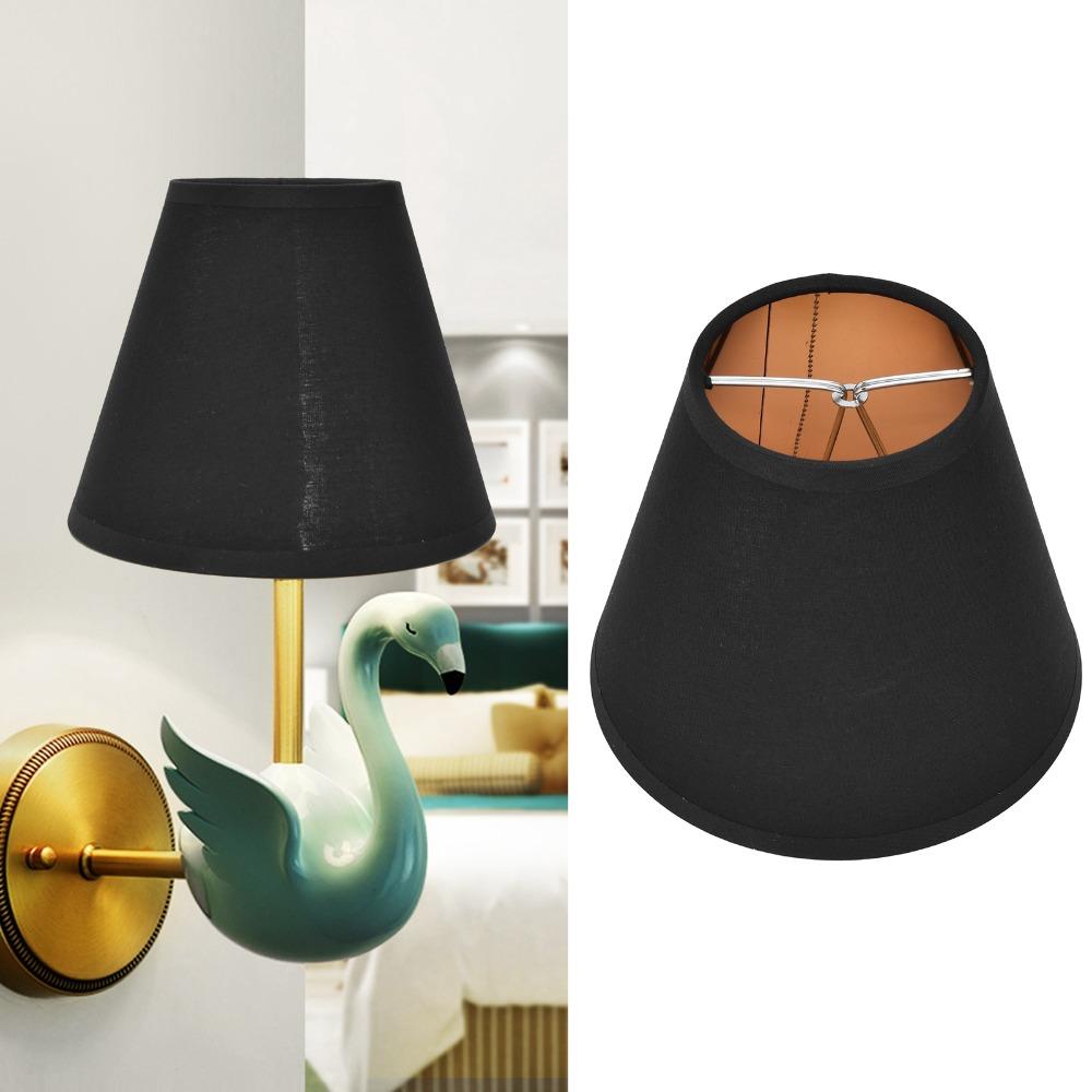 6PCS Clip On Design Lamp Cover Black&Gold Small Lamp Shades  Chandelier Replacement
