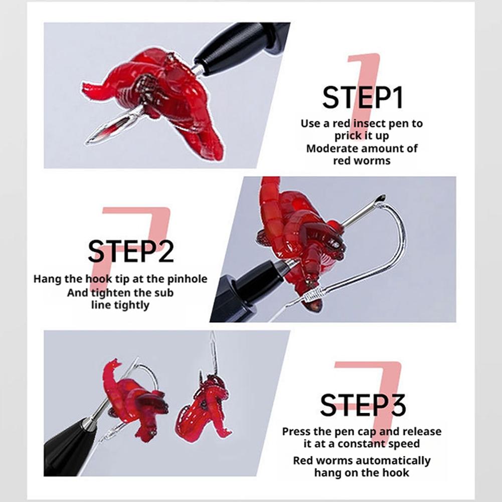 Automatické zařízení na nastražování červů na rybářský prut Návnadové zařízení Rychlé nastražování Rybářské potřeby Náhradní díly