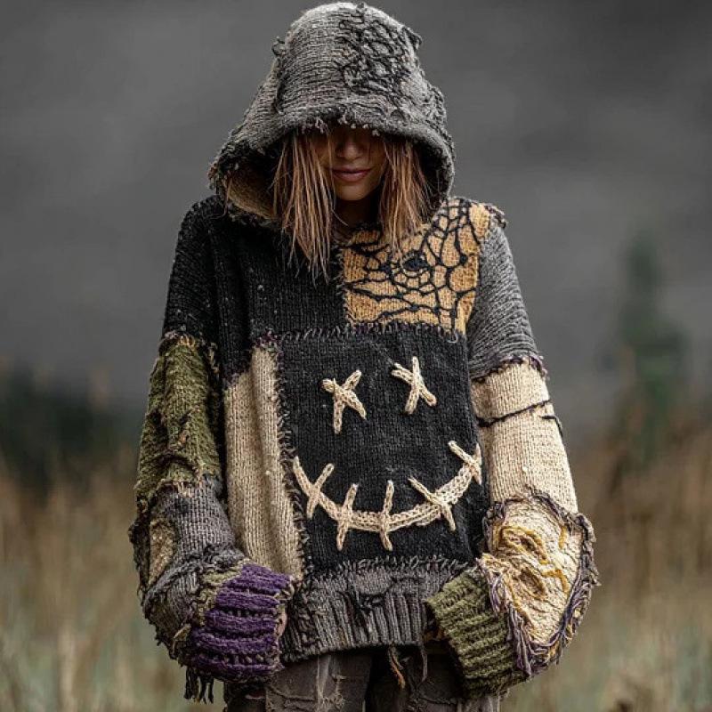 2025 European & American Cross-Border Halloween Loose Hooded Sweatshirt with 3D Print