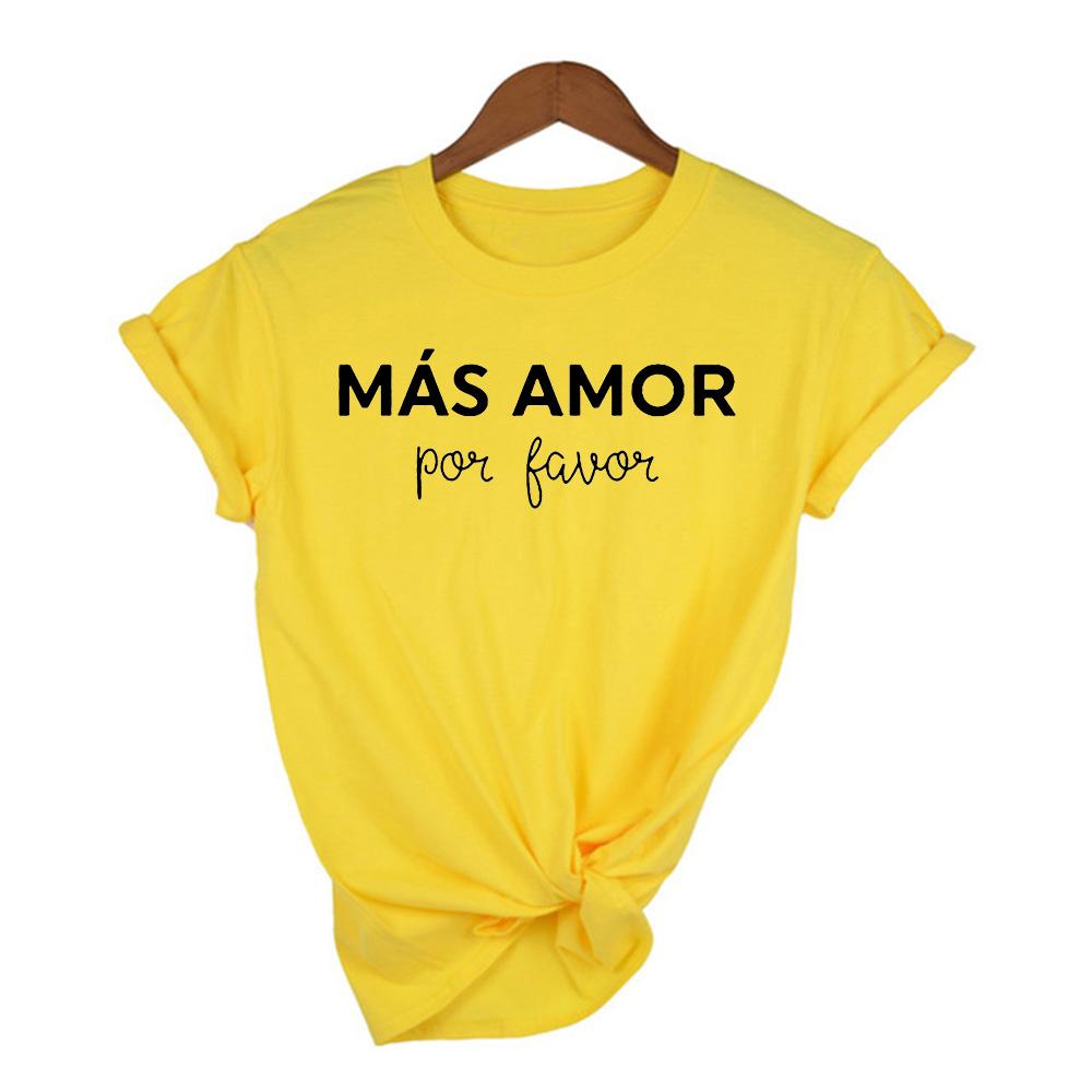 Mas Amor Favor Women Tshirt Casual T Shirt For Lady Yong Girl Top Tee Hipster
