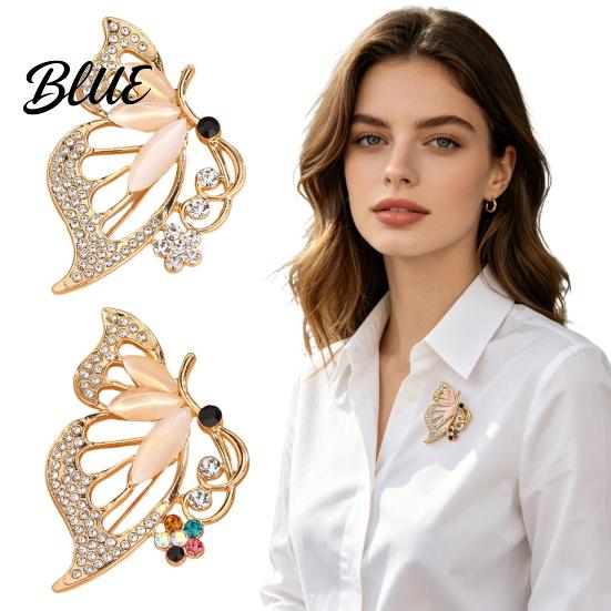 Anti-rust Brooch Zinc Alloy Pin Butterfly Shape Lapel Badge
