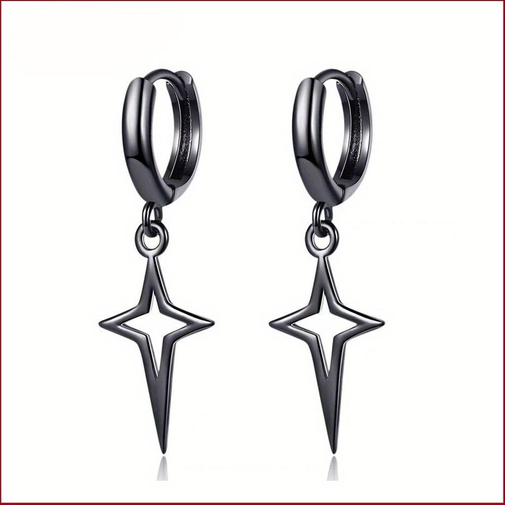 1 Pair of Romantic New Wave Mangosteen Earrings Female Cross Polaris Earrings Earrings Earrings Earrings Temperament Creative Personality Ear Jewelry