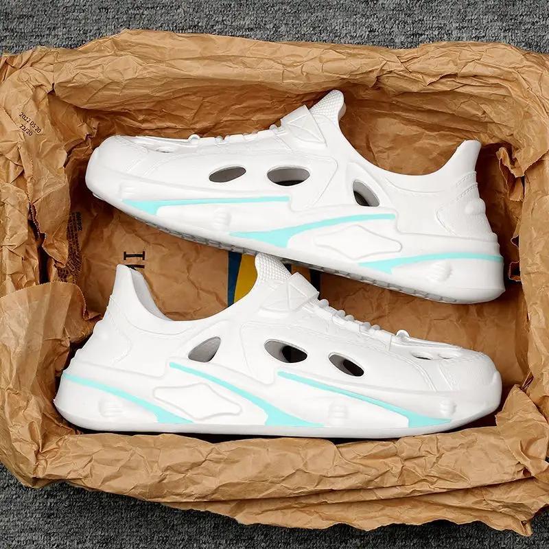

Sports Shoes for Men Hole Expensives Casual Comfortable Pvc Clearance Sale Summer Luxury H Trend 2025 Japanese Color Man Sandals 45