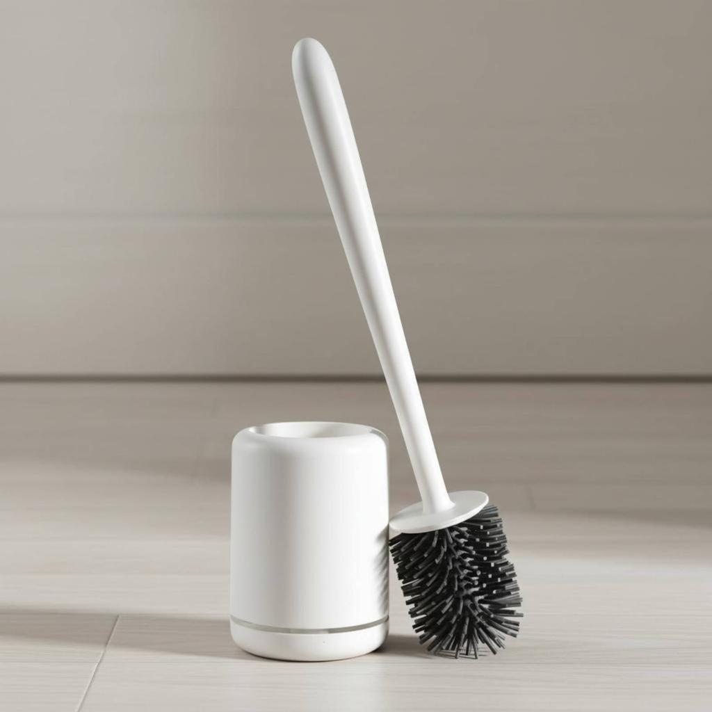 Silicone Toilet Brush Nordic Design Soft Bristle Toilet Brush Bathroom Cleaning Water-Resistant Effortless To Clean