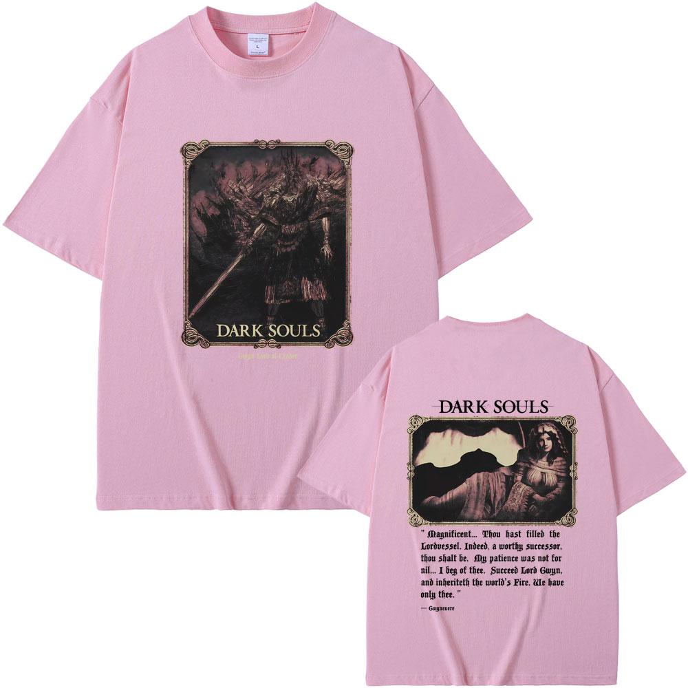Game Dark Souls Tshirt Unisex Women 90s Retro Gothic Rock T Shirts Male Punk Oversized Streetwear Unisex Soft Cotton Tshirt Tops