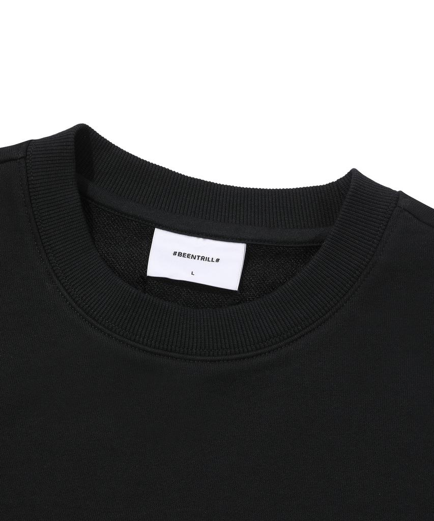 BEENTRILL Gold Taping Hashtag Sweatshirt (Black)