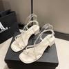 Fashion Sandals Women Summer Fashion Women's Sandals 2025 Roman Thick Middle Heel Sandales Comfort Shoes for Women Flip Flops Sandalias