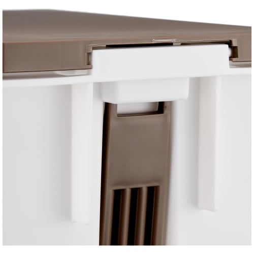 [.co.jp Exclusive] Shinki Gosei Tombo Neo Color Trash Cans, Light Pedal Opening, Slim, 20-Liter Capacity, Set of 2, Brown, 20cm Wide x 35.5cm Deep x 4