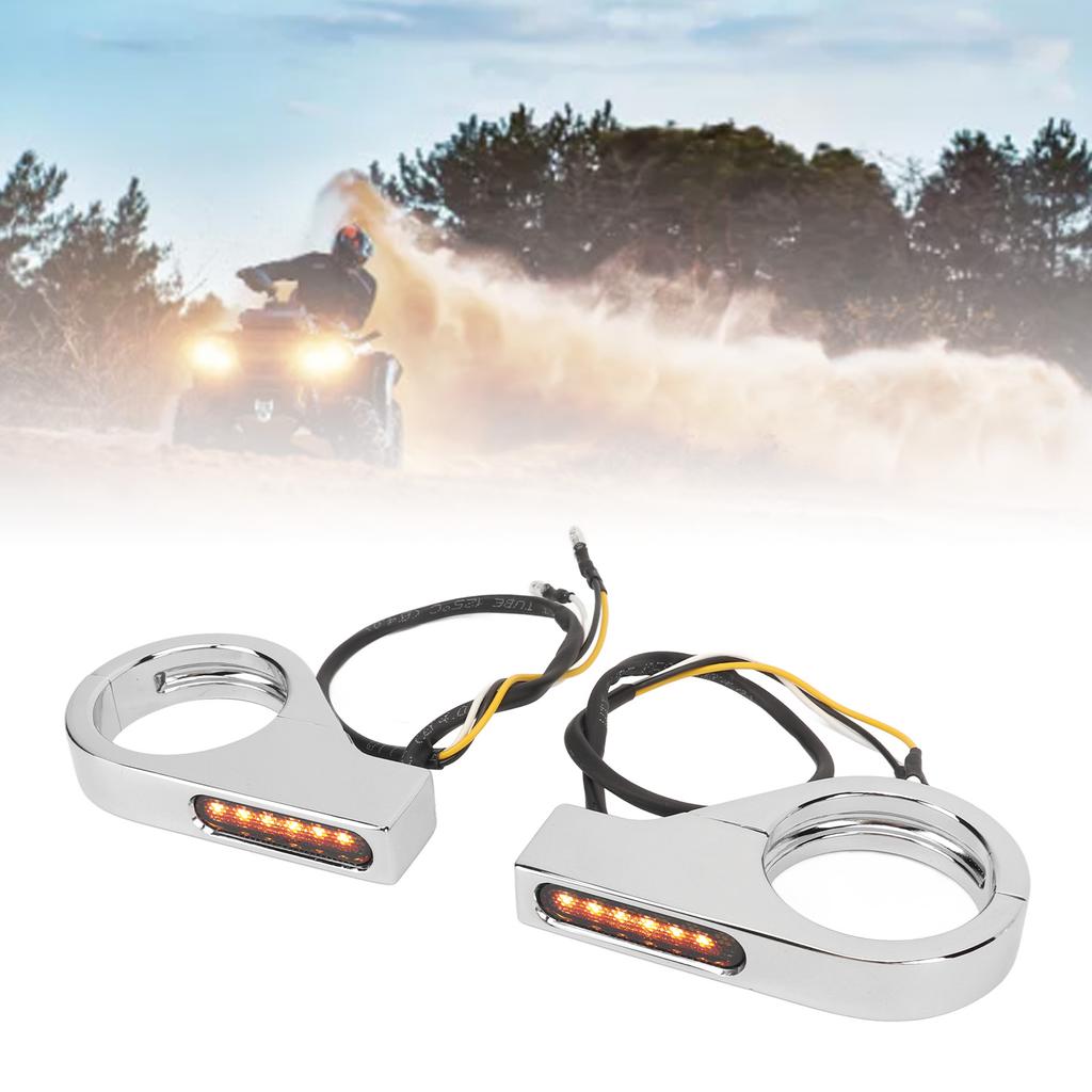 Front Fork LED Turn Signal Light High Brightness Stability Fork Clamp Indicators Lights for 41MM Fork