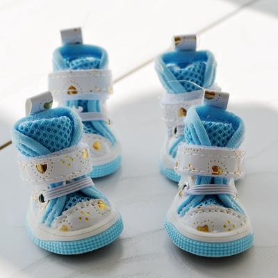Pet Dog Cat Shoes Dog Shoes Breathable Spring and Summer Cute Mesh Soft-soled Shoes Dog Shoes for Small Dogs
