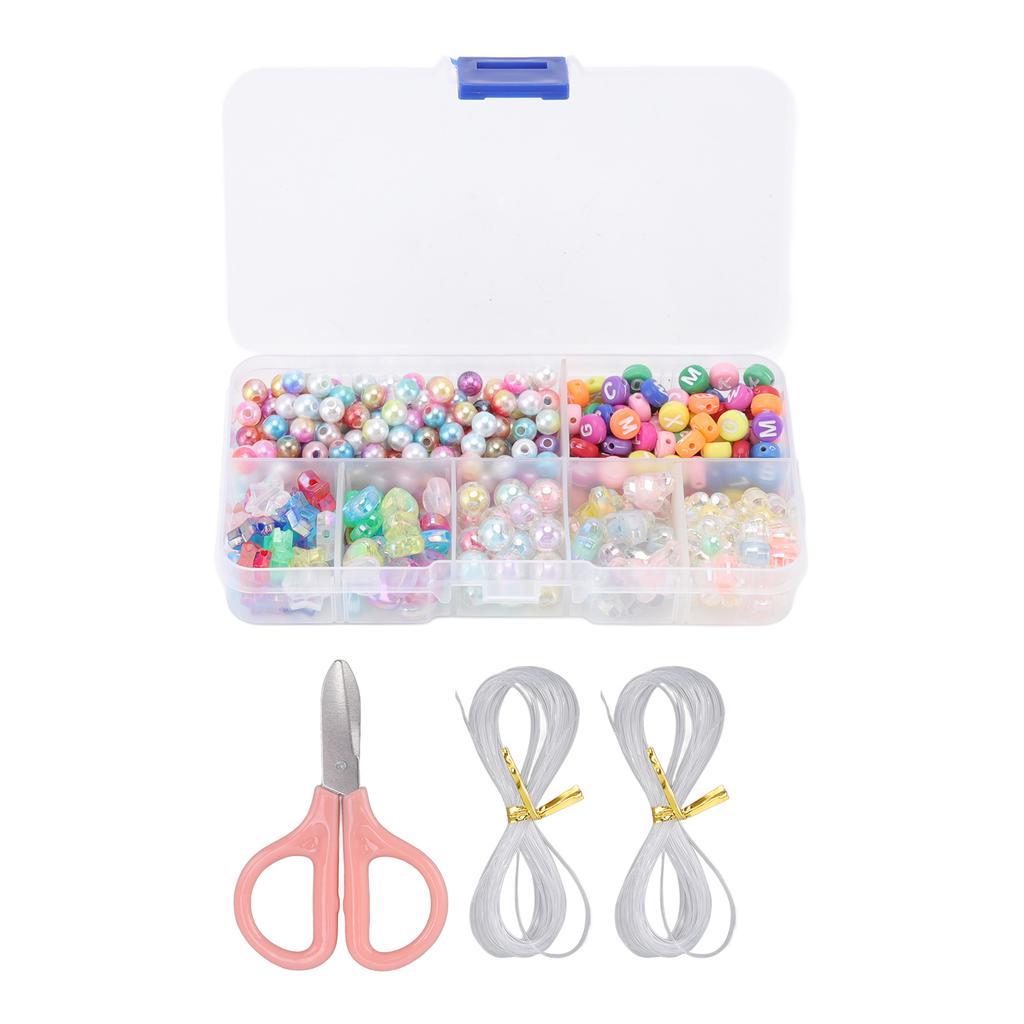 Perlen-Set Pädagogisch Interessant Harzmaterial Wunderschön Gefärbt Verschiedene Formen Perlen Bastelzubehör für DIY