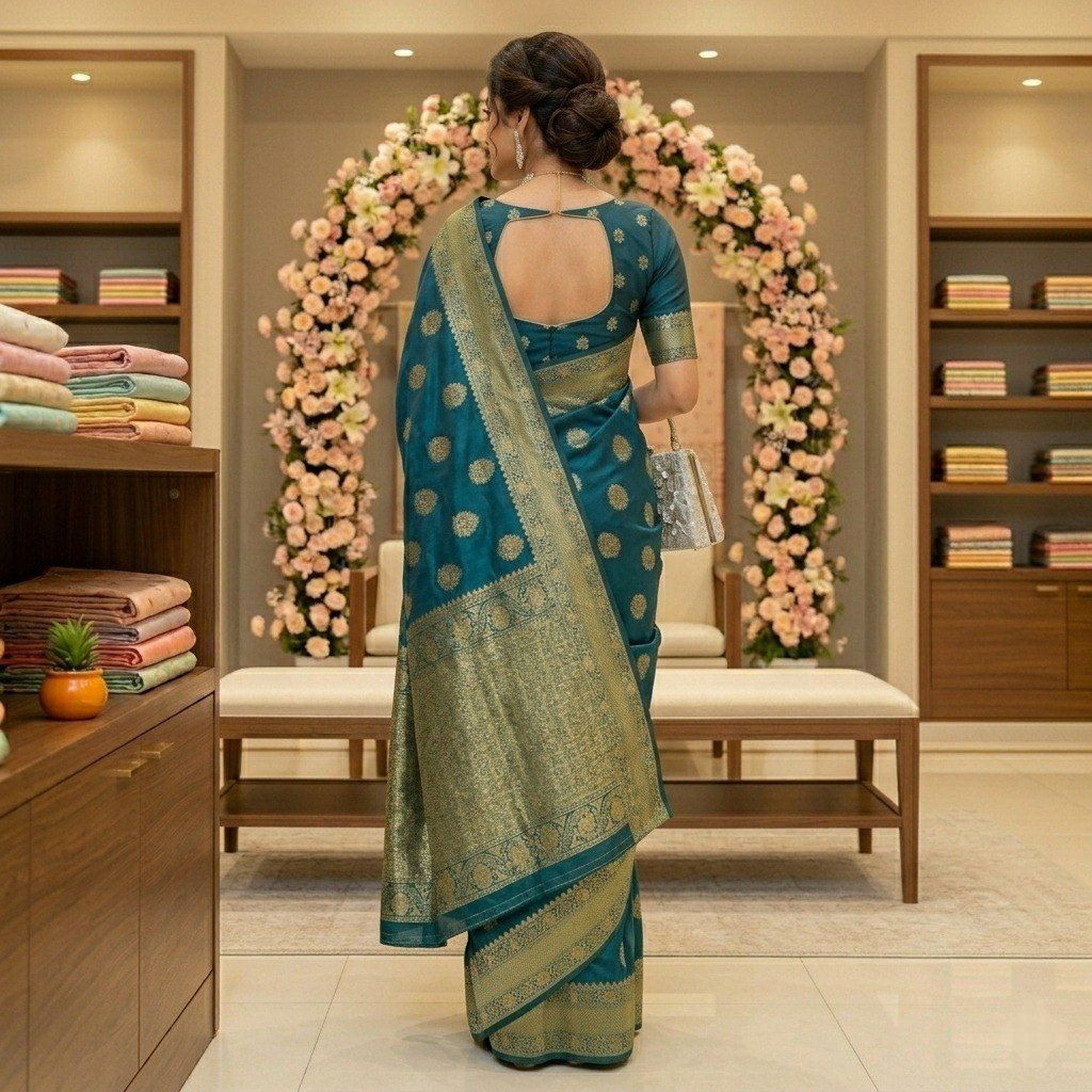 Grand Festive Edit – Soft Silk Saree | Rich Jacquard Royal Drape
