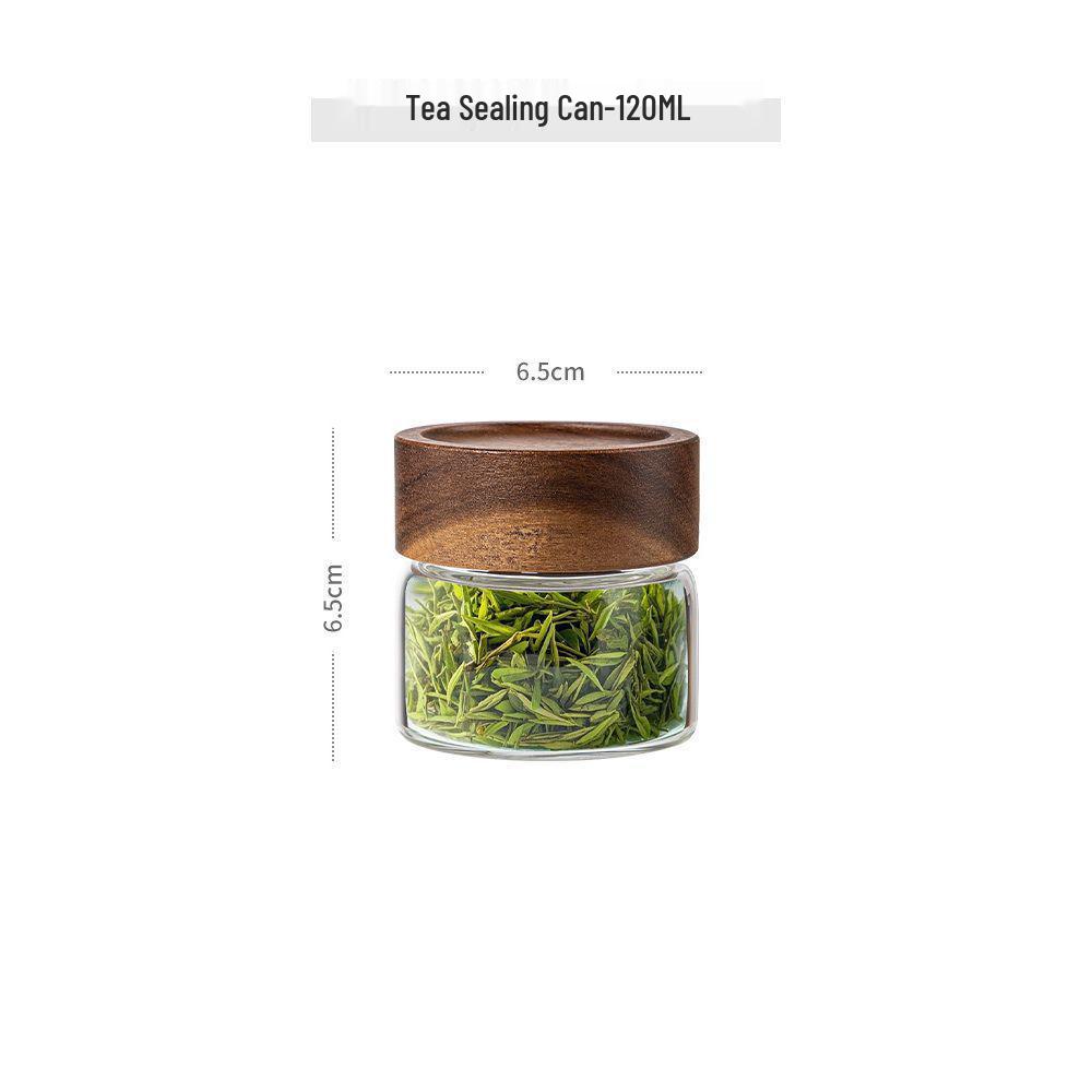 Transparent Borosilicate Glass Tea Canister: Airtight Storage Jar for Herbs, Snacks, Grains & More