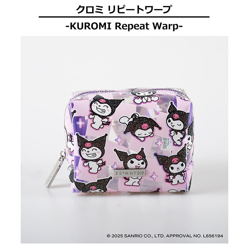 SKINNYDIP Kuromi Repeat Warp Sanrio Characters Makeup Accessory 7962PCMM Pouch, Pouch, Case,