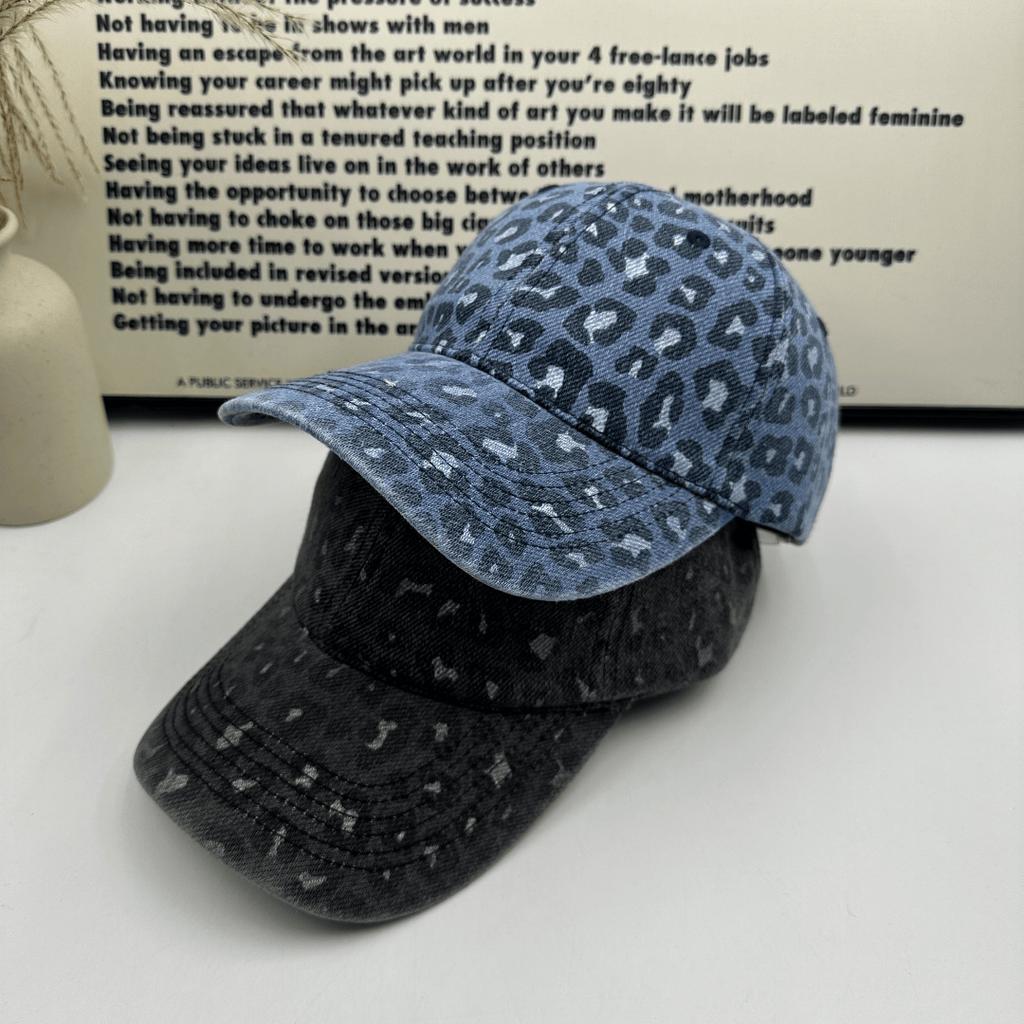 Spring and summer fashion trend leopard print print baseball cap outdoor leisure cap men's and women's youth sun protection visor