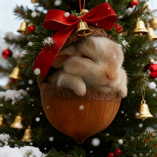 2D Στολίδια Ζωάκια Δάσους Βελανίδι Άνετα Στολίδια Ζωάκια Κουκουνάρι Χριστουγέννων Δασικό Πλάσμα Ακρυλική Κρεμαστή Διακόσμηση για Διακόσμηση Σπιτιού Πάρτι