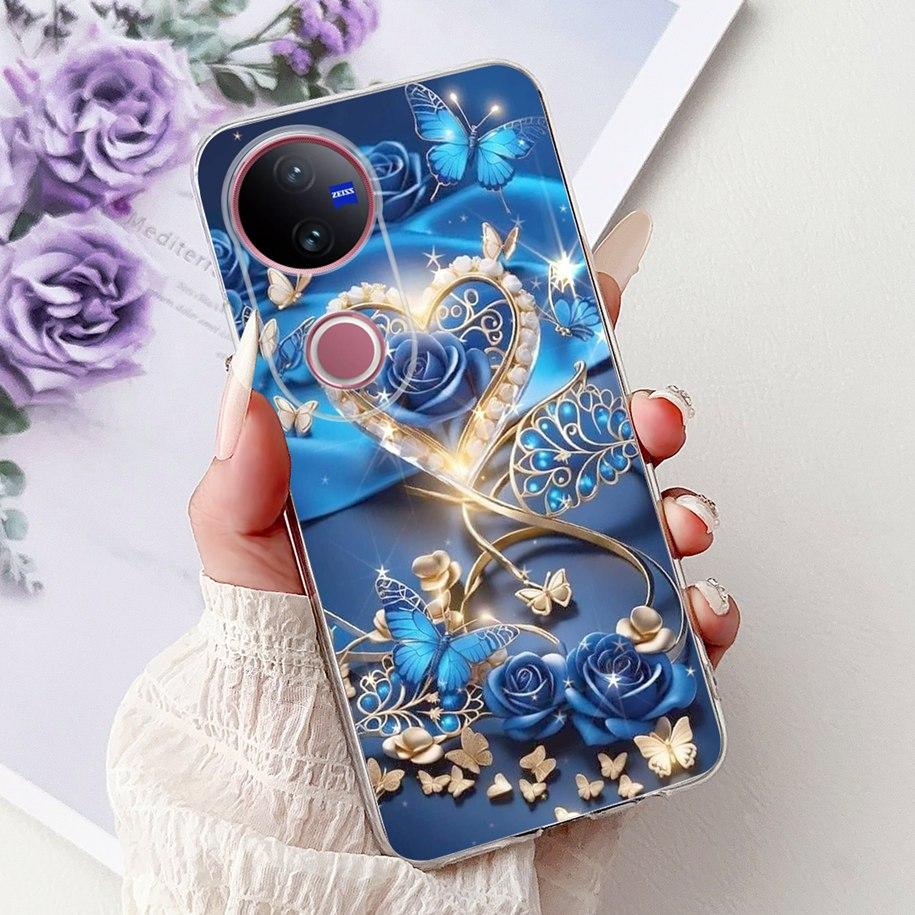 For Vivo V50 Case V2427 Phone Case 2025 New Fashion Butterfly Silicone Soft Cover For Vivo V50 Lite VivoV50 5G Shockproof Bumper