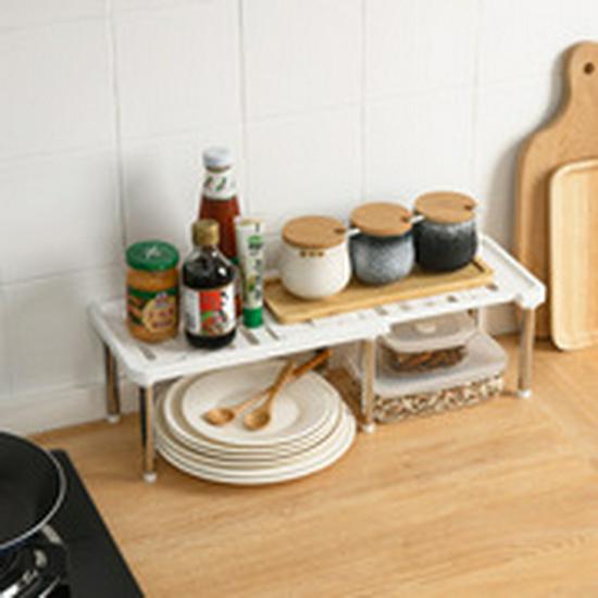 Retractable Stainless Steel Kitchen Organizer: Multifunctional Pot Lid & Cutting Board Rack