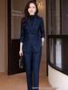 Women's High-End Professional Suit Set - 2025 Autumn/Winter Formal Wear - New Arrival with Jewelry Accents