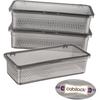 Flatware Trays with Lid 3 Pcs Cutlery Chopsticks Organizer Drain rack for Kitchen Drawer, Silverware Holder Storage Box with Cover, Utensil Drawer